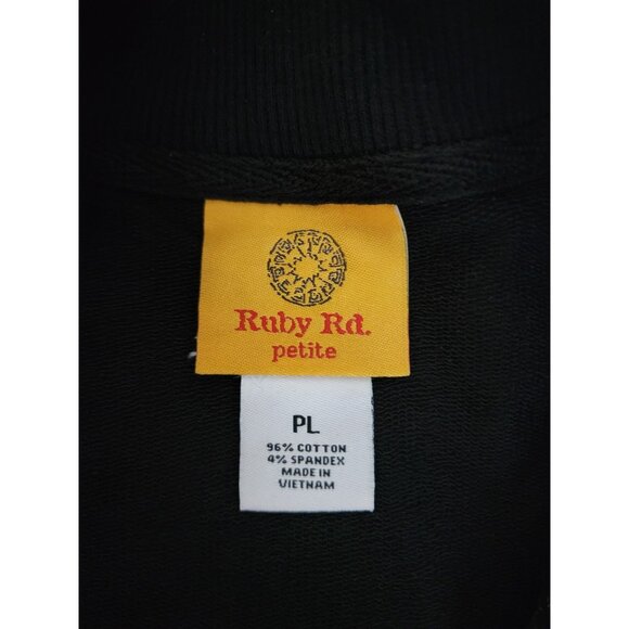 Rudy Rd. Women's Petite Metallic Studded Long Sleeve Jacket Black/Gold Size PL - Picture 6 of 12